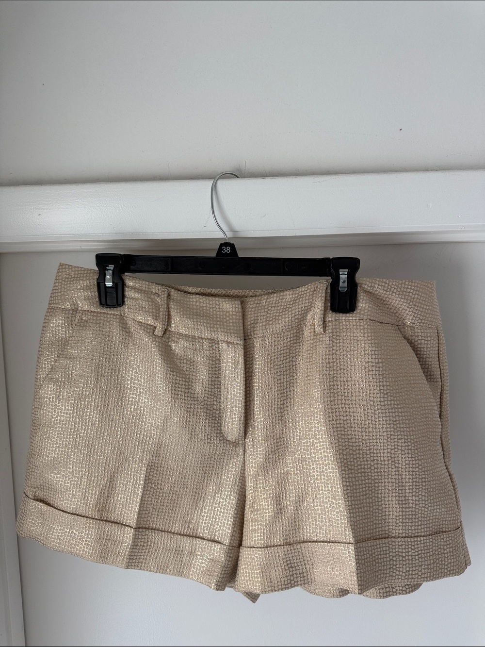 Neutral Textured Cuffed Women’s Shorts